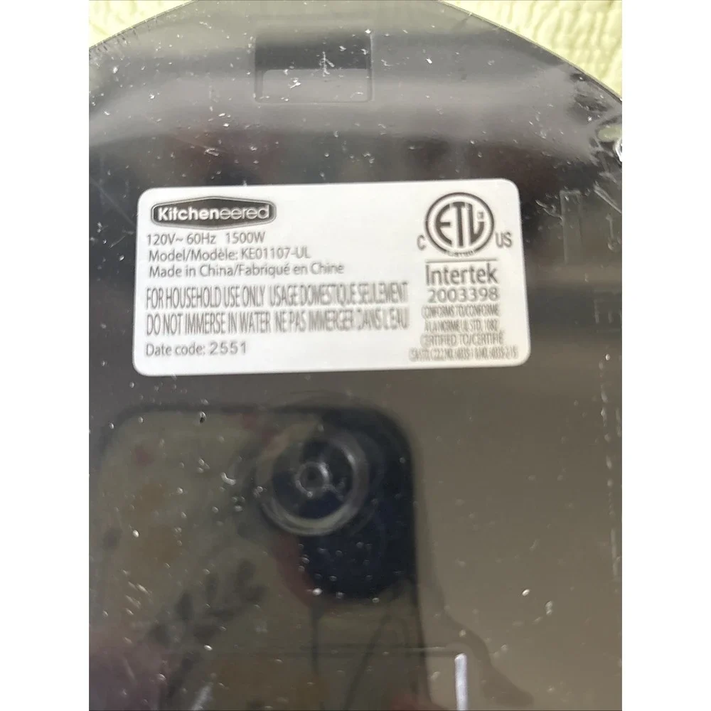 Kitcheneered 1.7L Cordless Electric Kettle 1500W Black KE01107-UL New